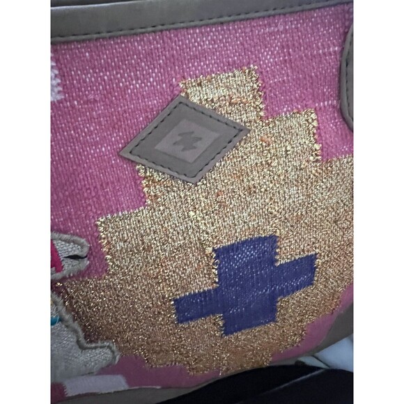 Krista Paige Handbags Multi Color Trinity tote Signed Camel Charm Tassel Leather - Picture 8 of 12